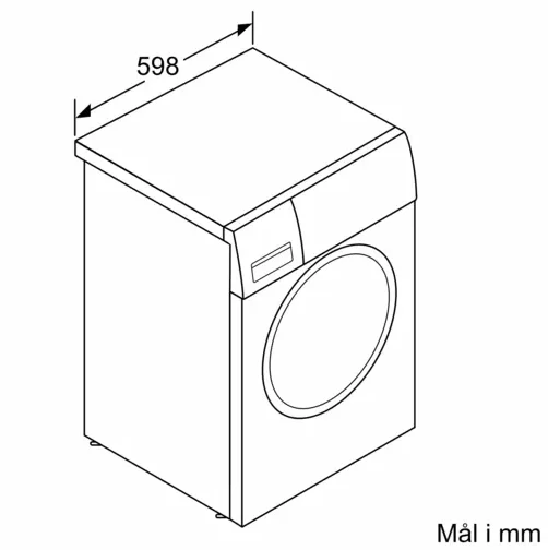 Bosch Serie 6 Vaskemaskine WGG1440ISN - Størrelse og tegning2